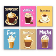 Colorful Coffee Moments Set - Paint by Numbers Kit