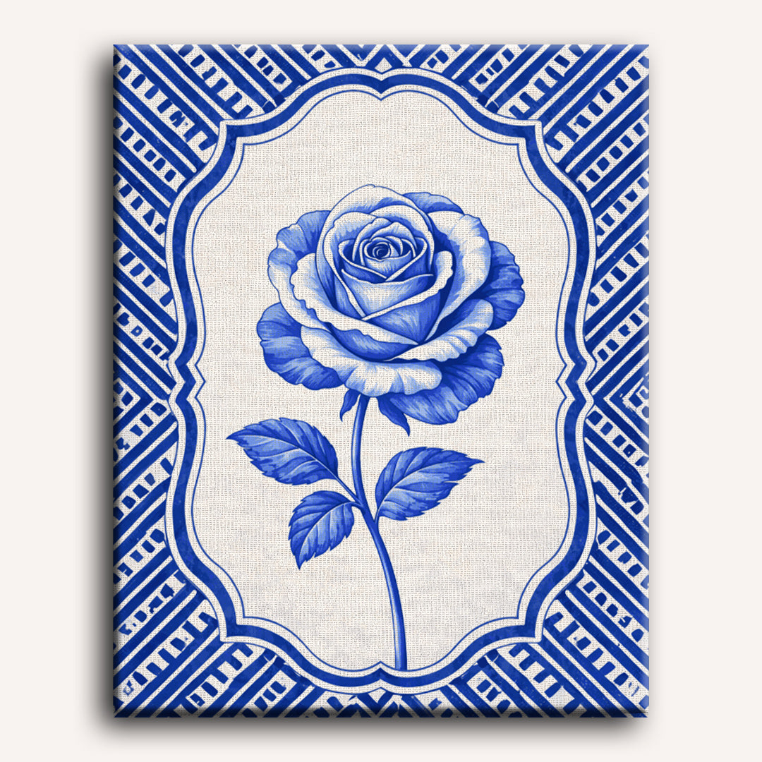 Ceramic Rose: Blue Blossom Beauty - Detail 2