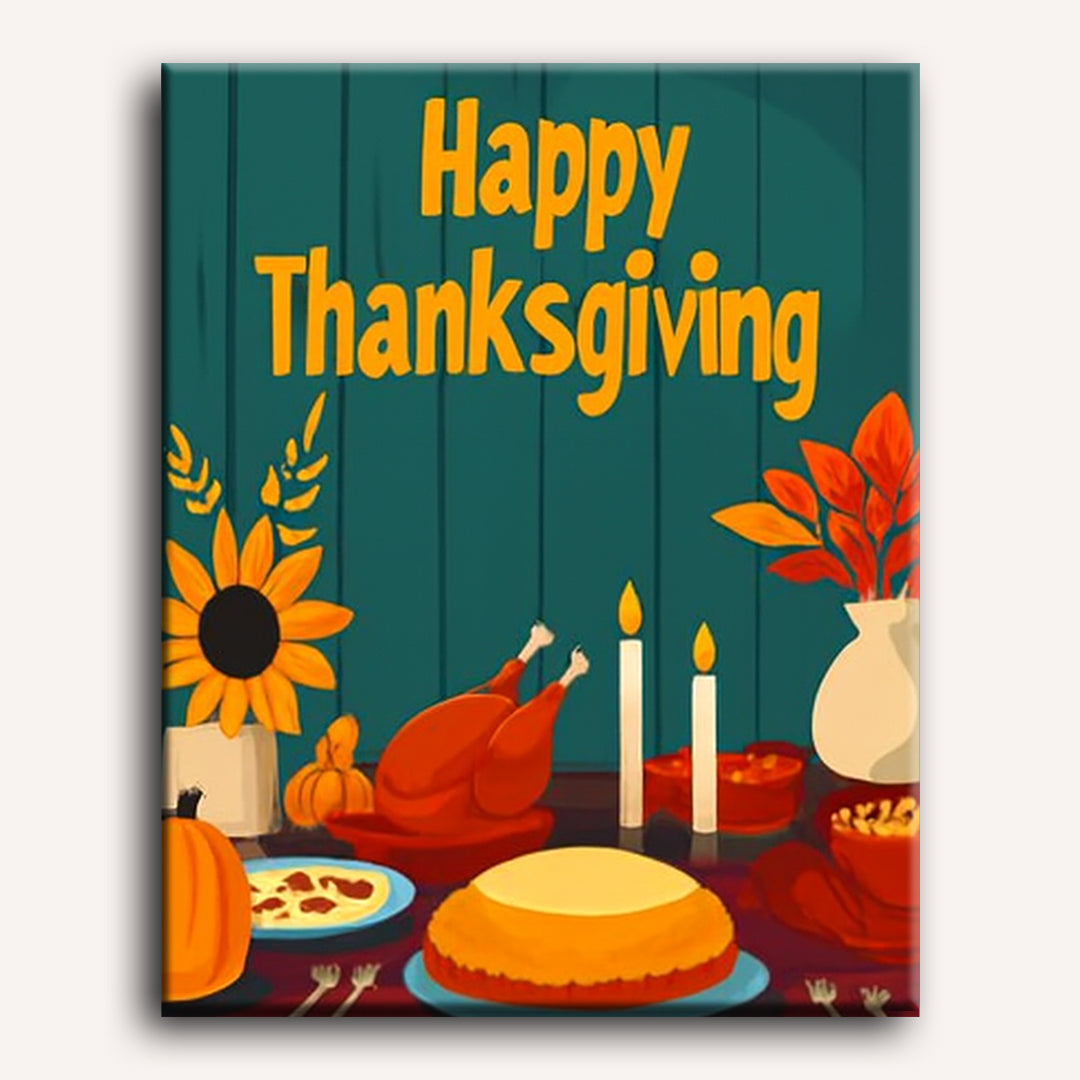 Thanksgiving Feast Scene - Detail 2