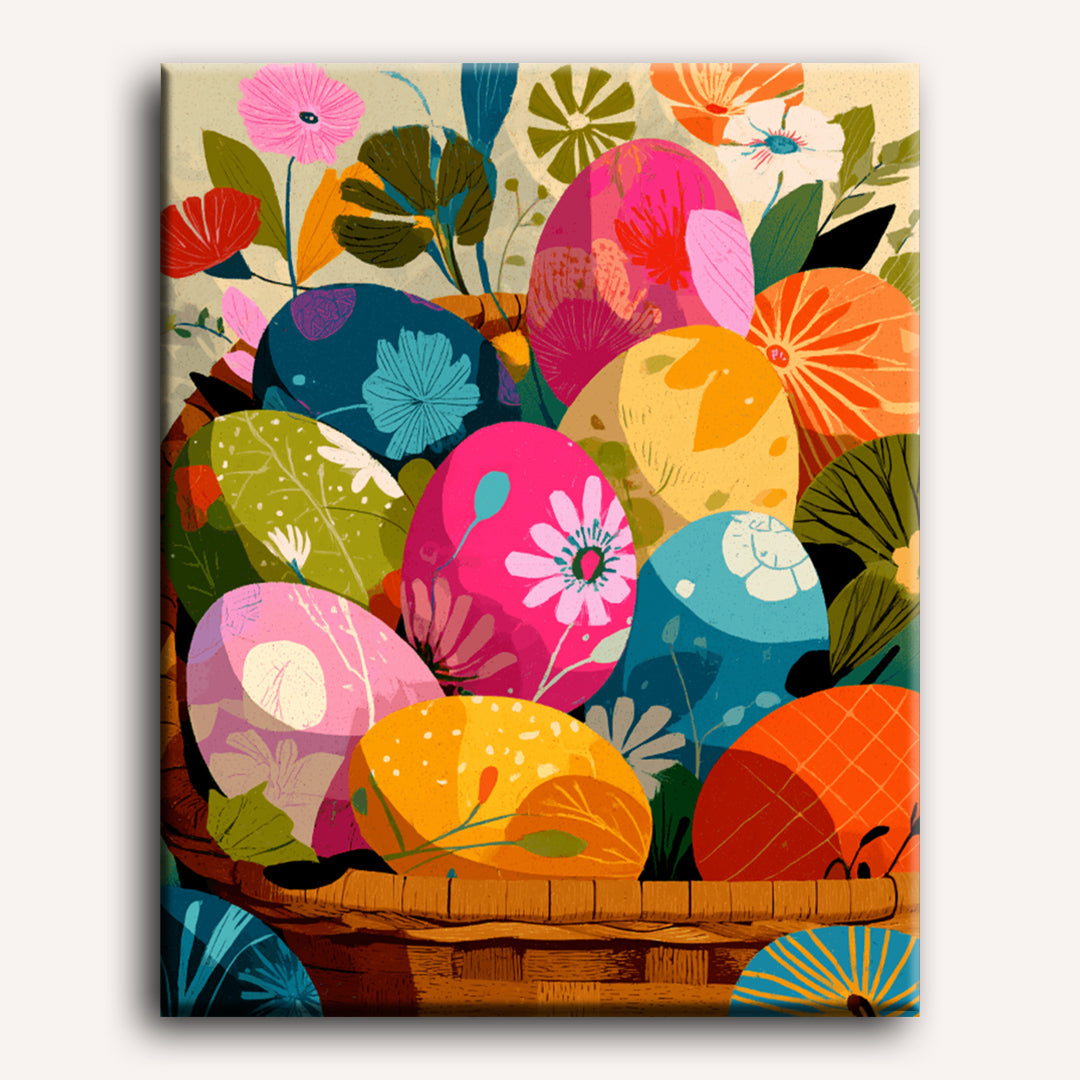 Colorful Easter Basket | Paint by Number - Detail 2