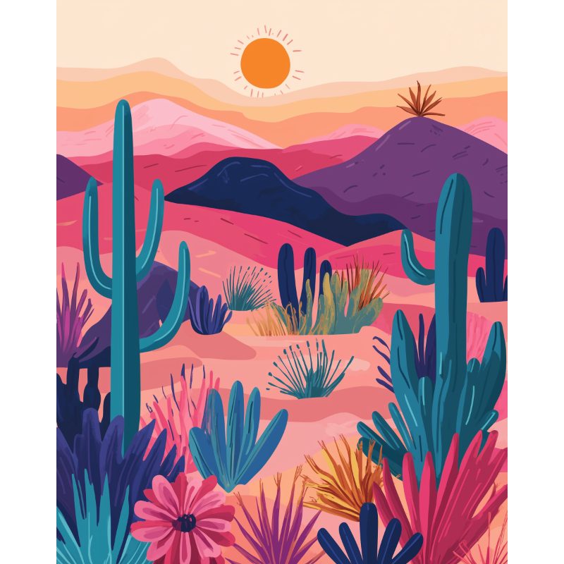 Bright Desert Dunes - Paint by Numbers Kit