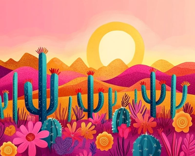 Warm Desert Sunset - Paint by Numbers Kit
