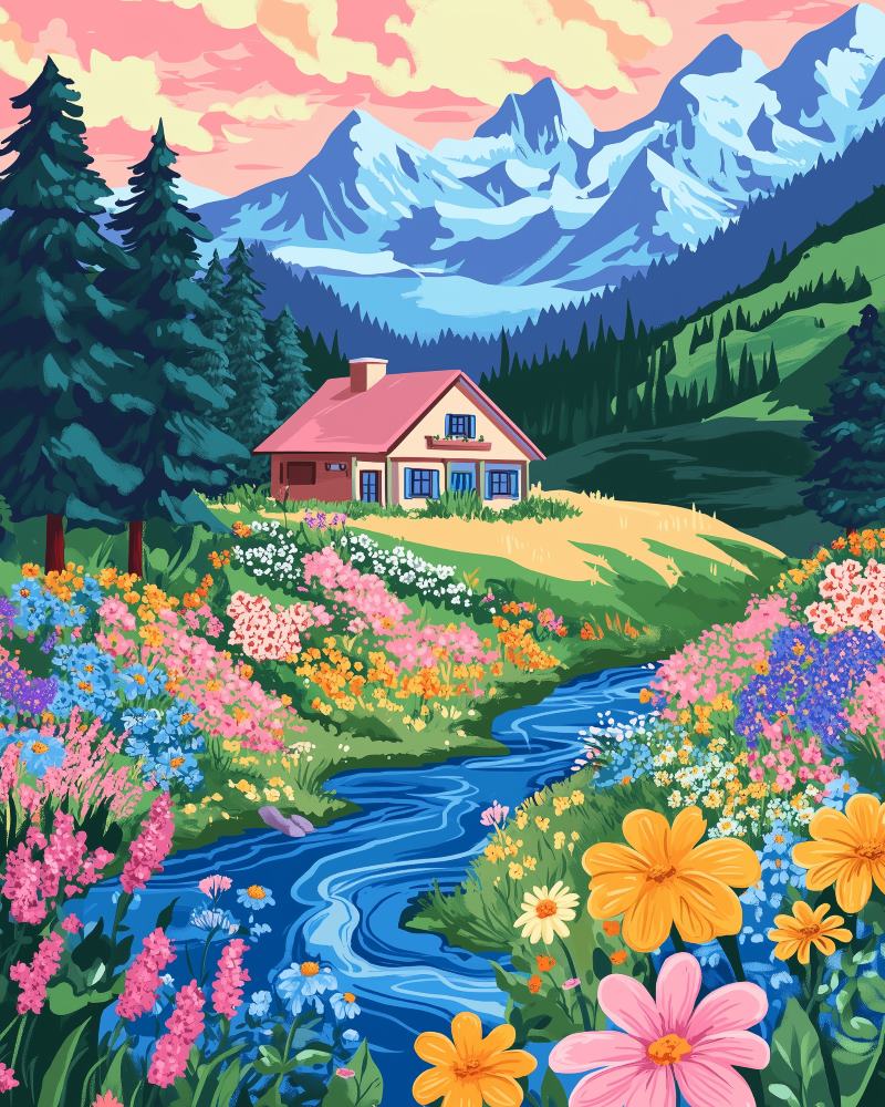 Mystic Woodland Home - Paint by Numbers Kit