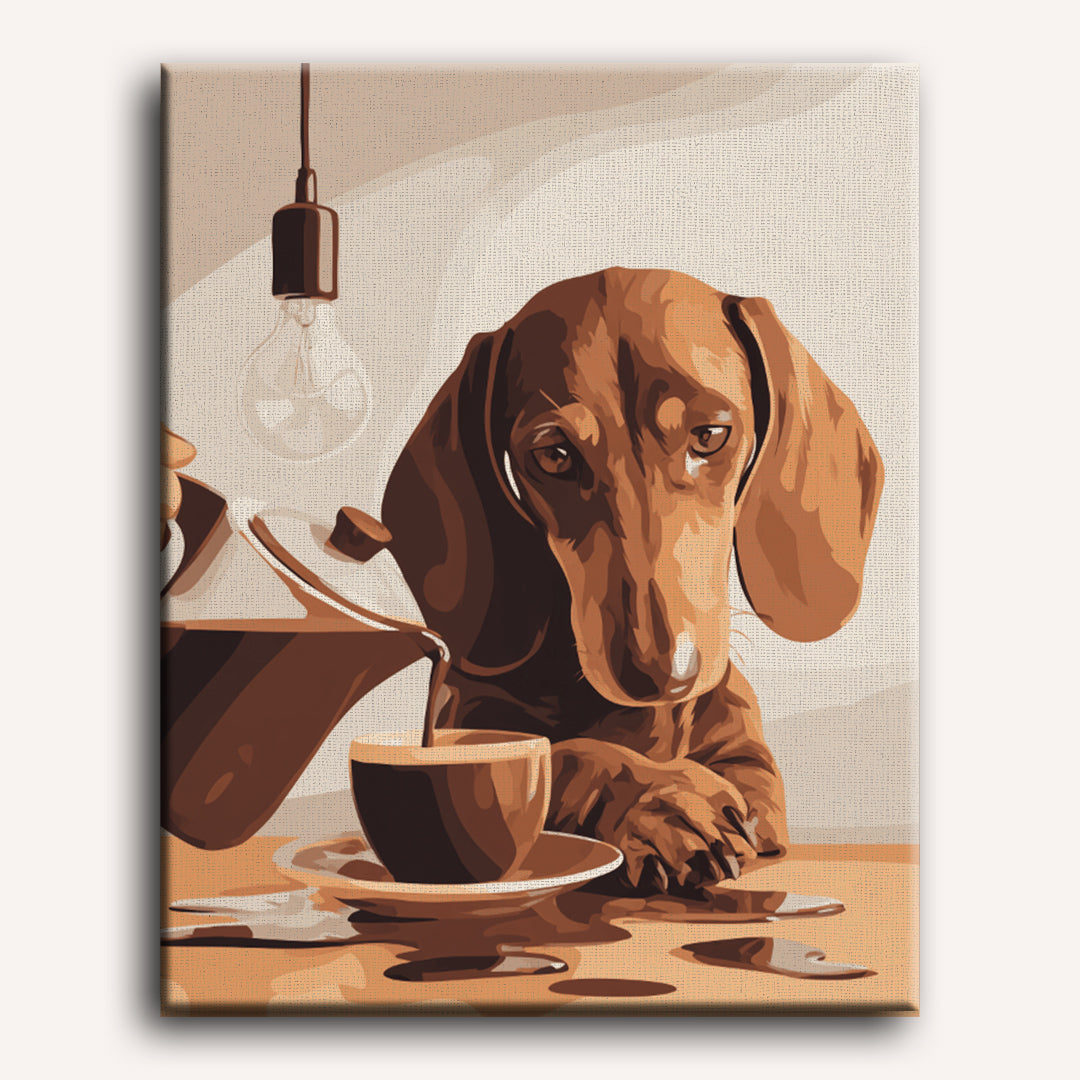 Coffee & Cuddles Dachshund