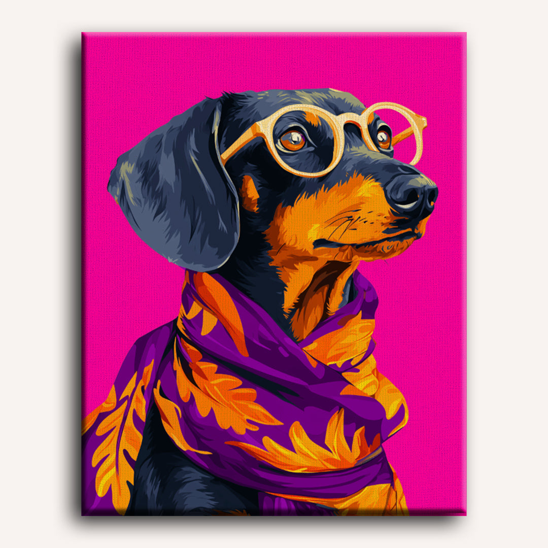Stylish Dachshund in Glasses - Detail 2