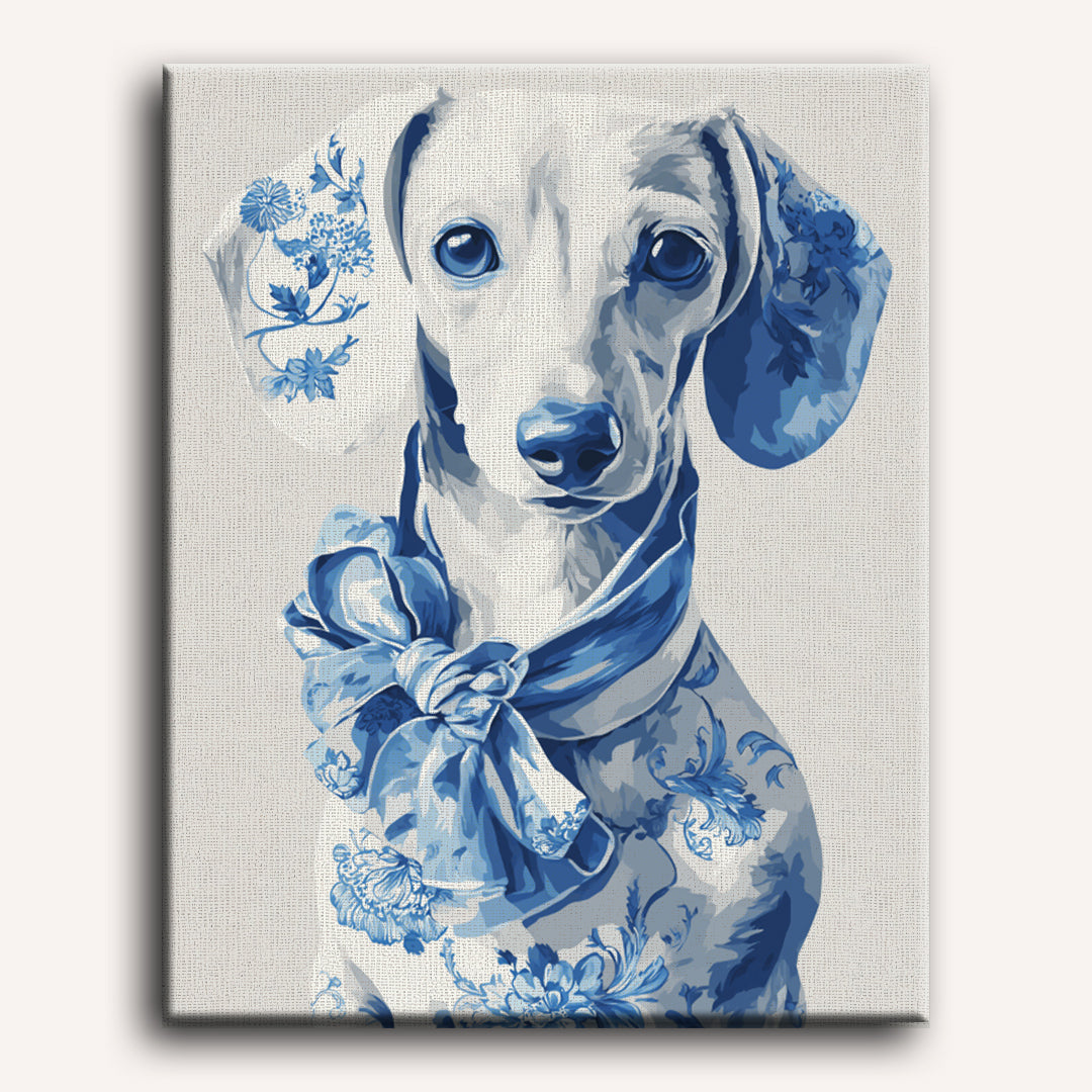 Delft Blue Dachsie - Detail 2
