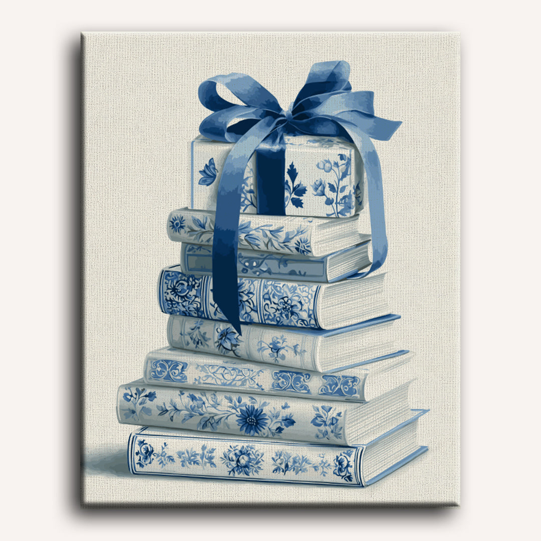 Delft Blue Book Nook - Detail 2