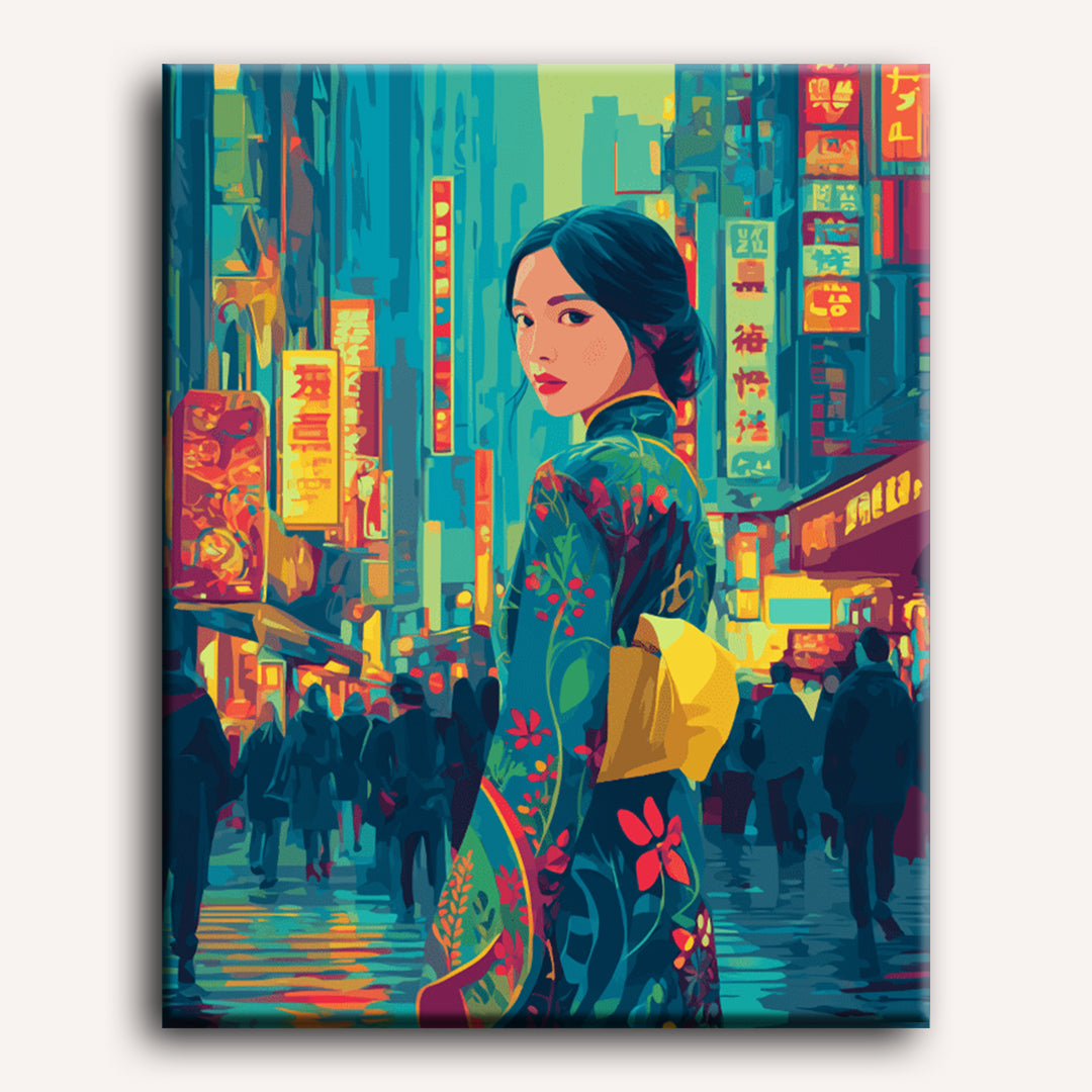 Tokyo Geisha at Night - Detail 2