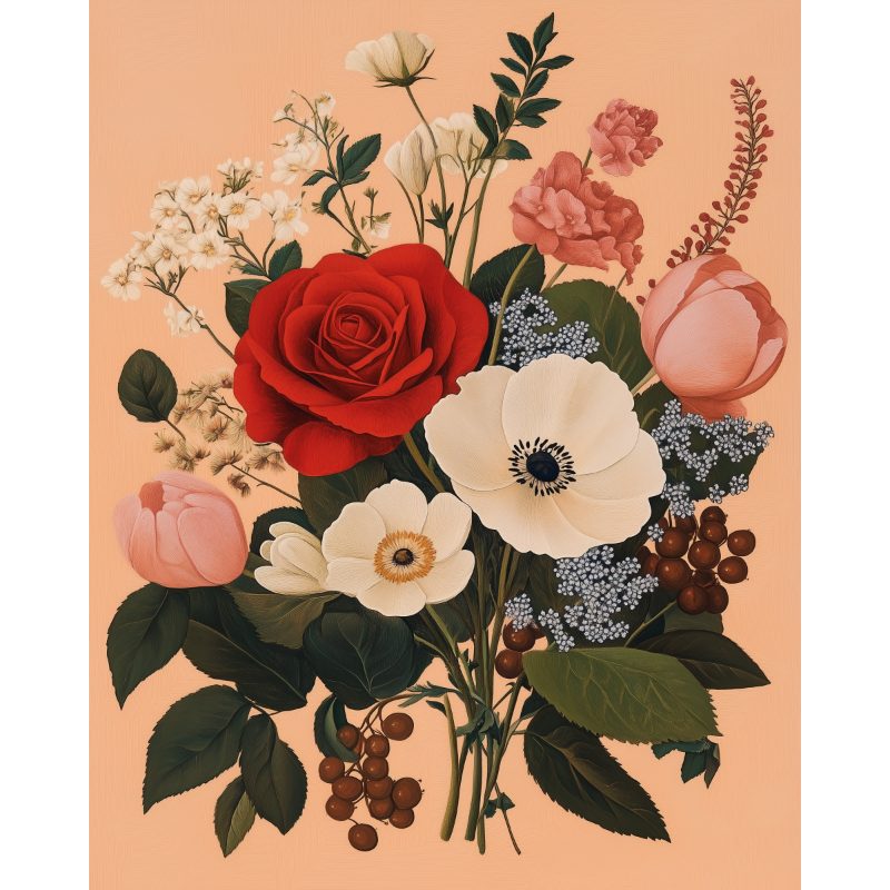 Spring Blossom Bouquet - Paint by Numbers Kit