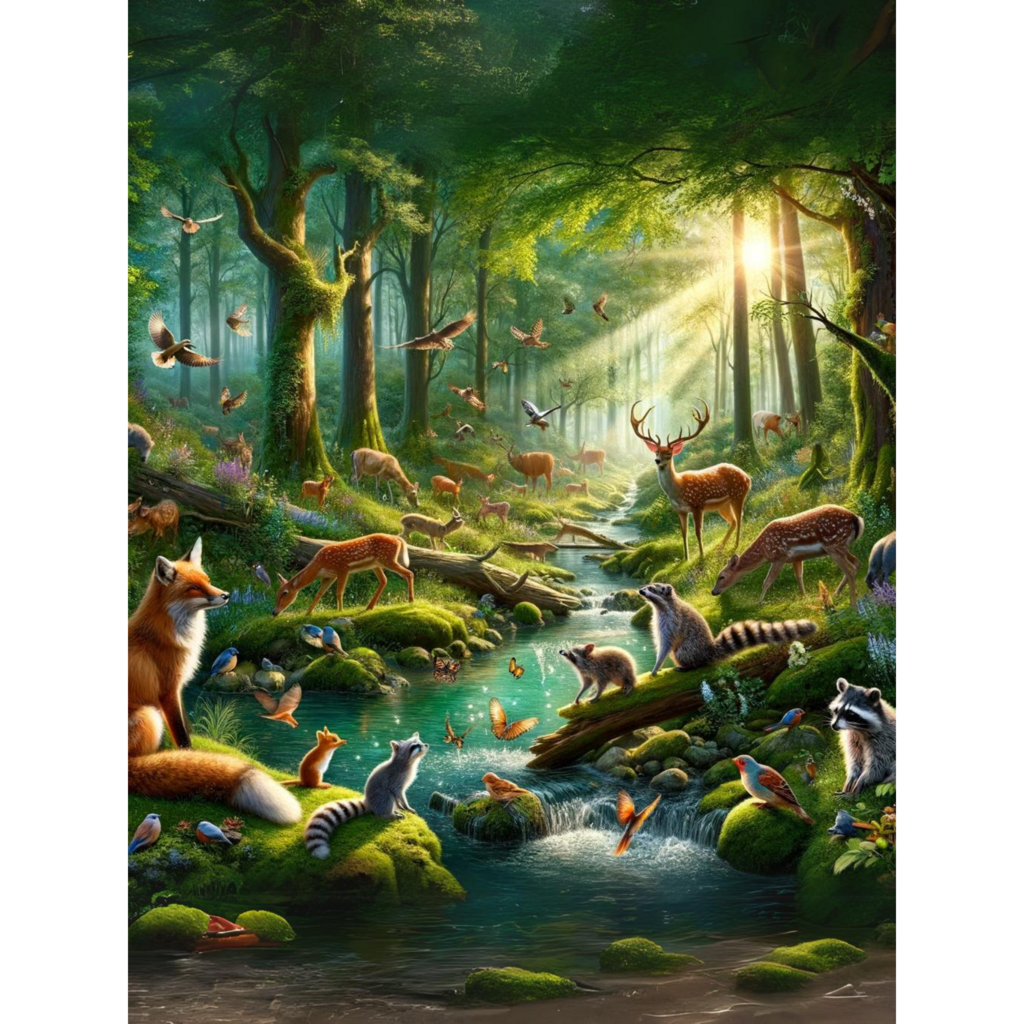 Forest Wildlife Adventure - Paint by Numbers Kit