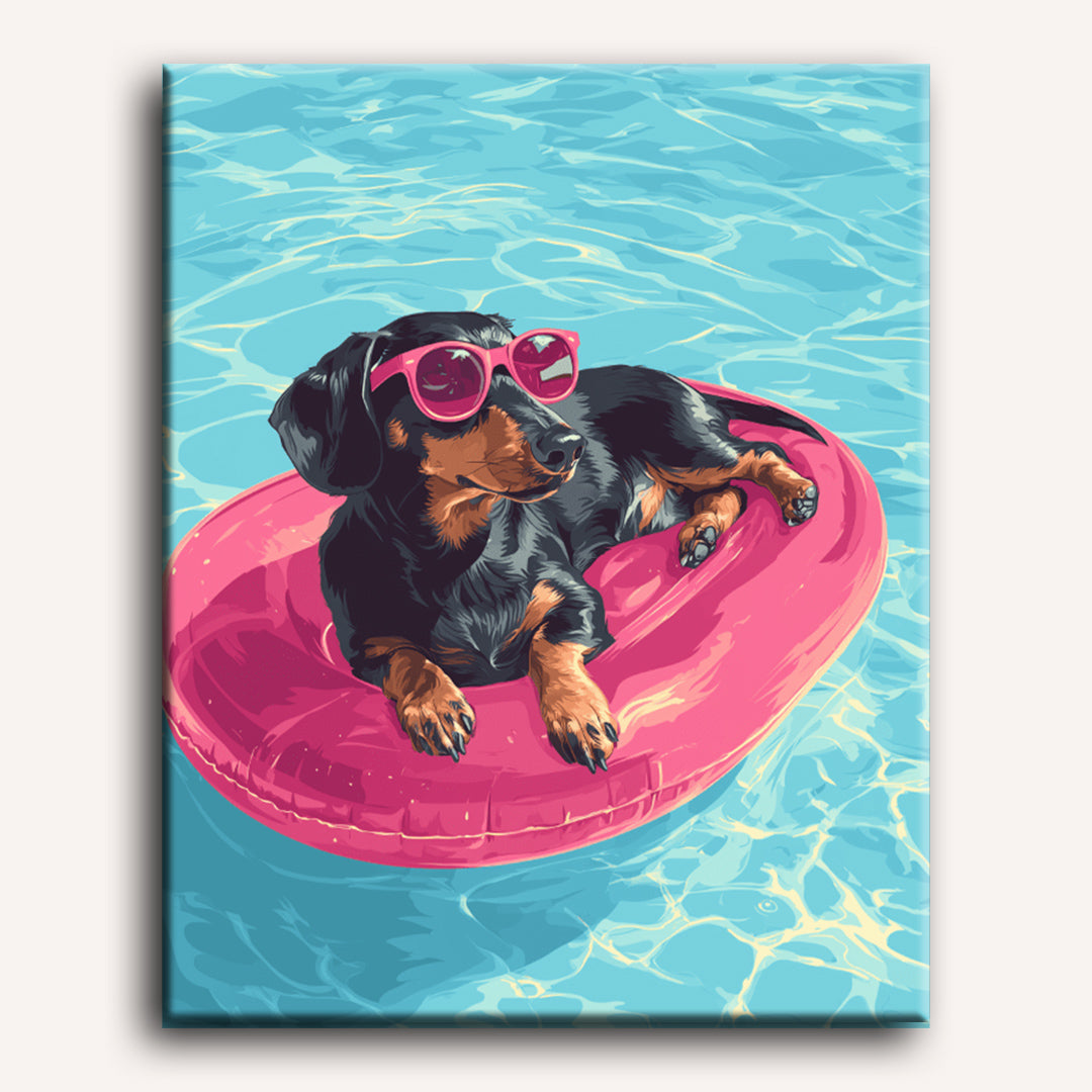 Pink Poolside Pup - Detail 2
