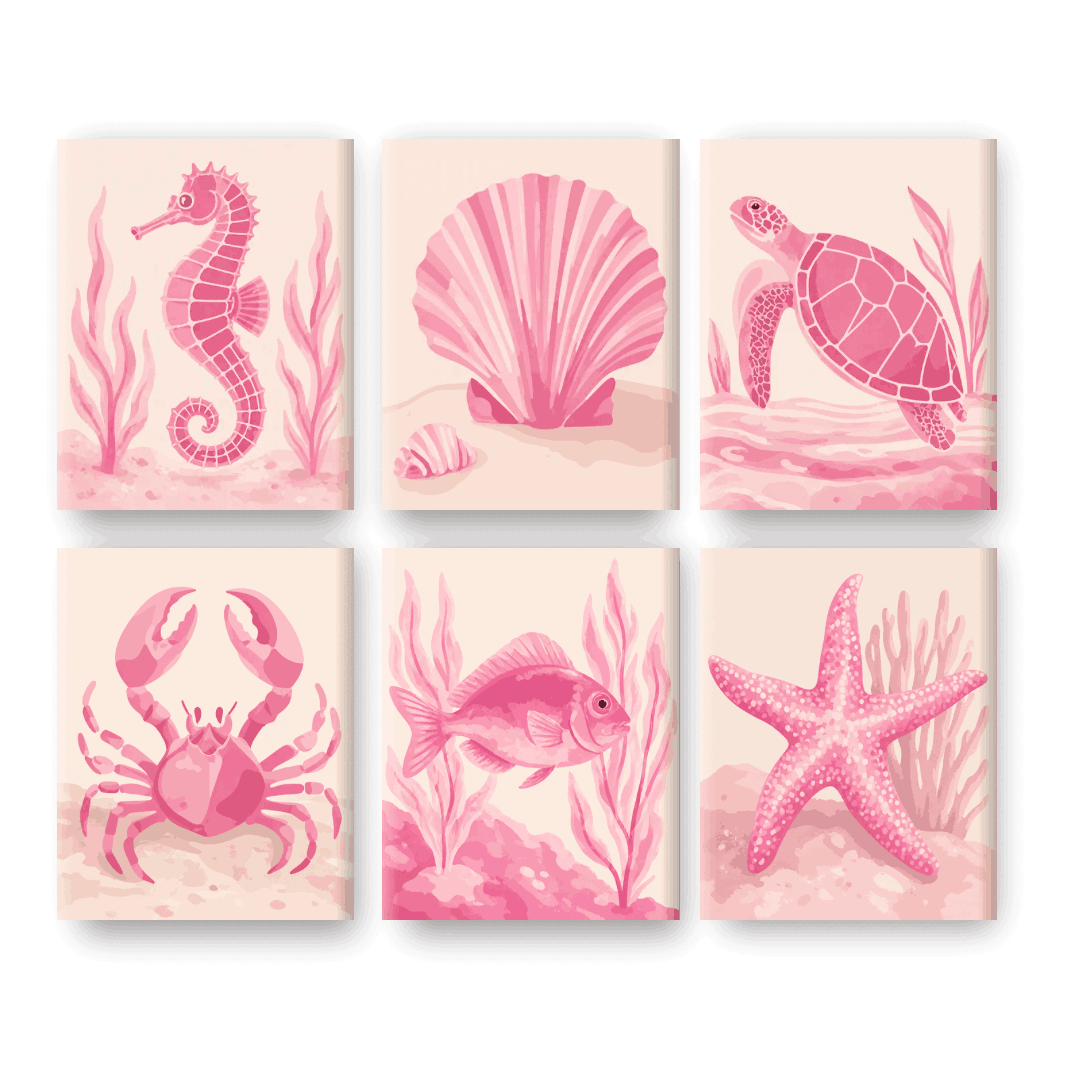 Blush Seas Mini Art Set - Paint by Numbers Kit