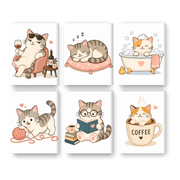 Cozy Cat Café Mini Creations - Paint by Numbers Kit
