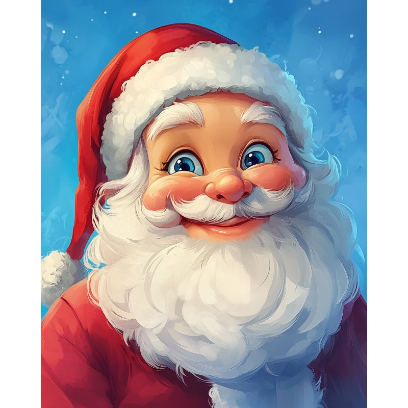 Jolly Santa Claus Smile - Paint by Numbers Kit