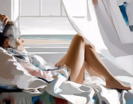 Woman Dreaming by the Sea - Paint by Numbers Kit