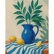Lemons & Greenery Still Life - Paint by Numbers Kit