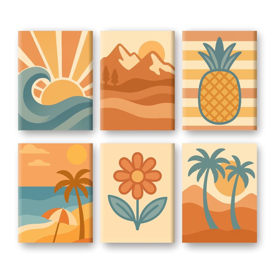 Retro Summer Vibes Mini Collection - Paint by Numbers Kit