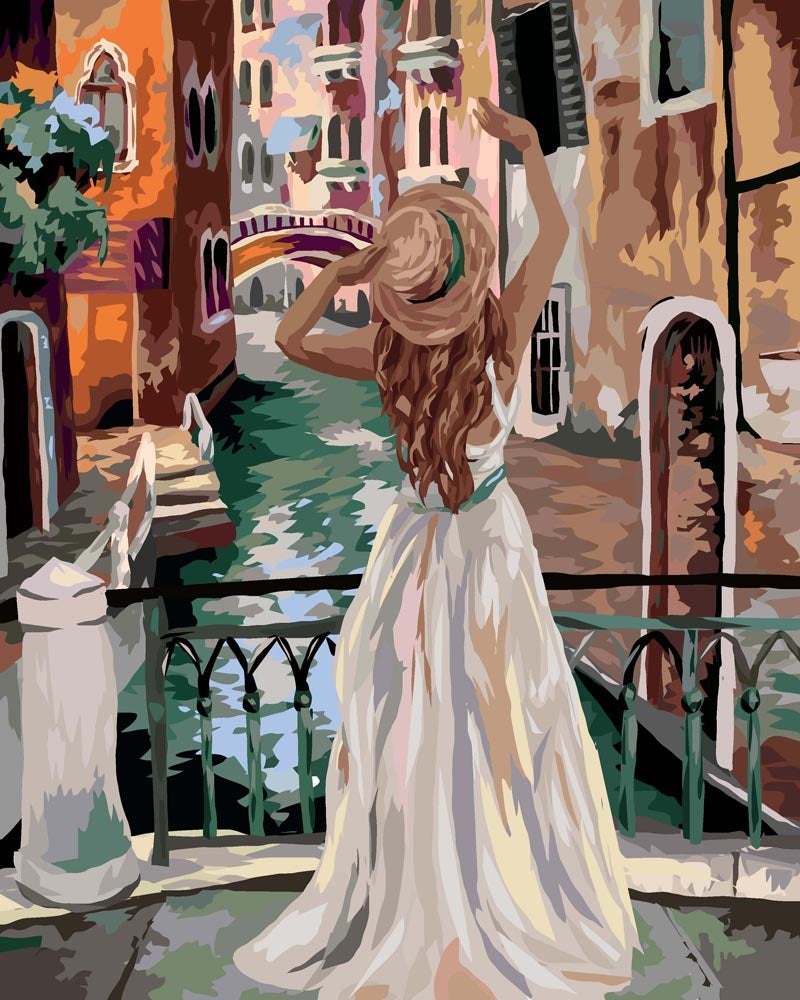 Venetian Woman in Reflection - Paint by Numbers Kit