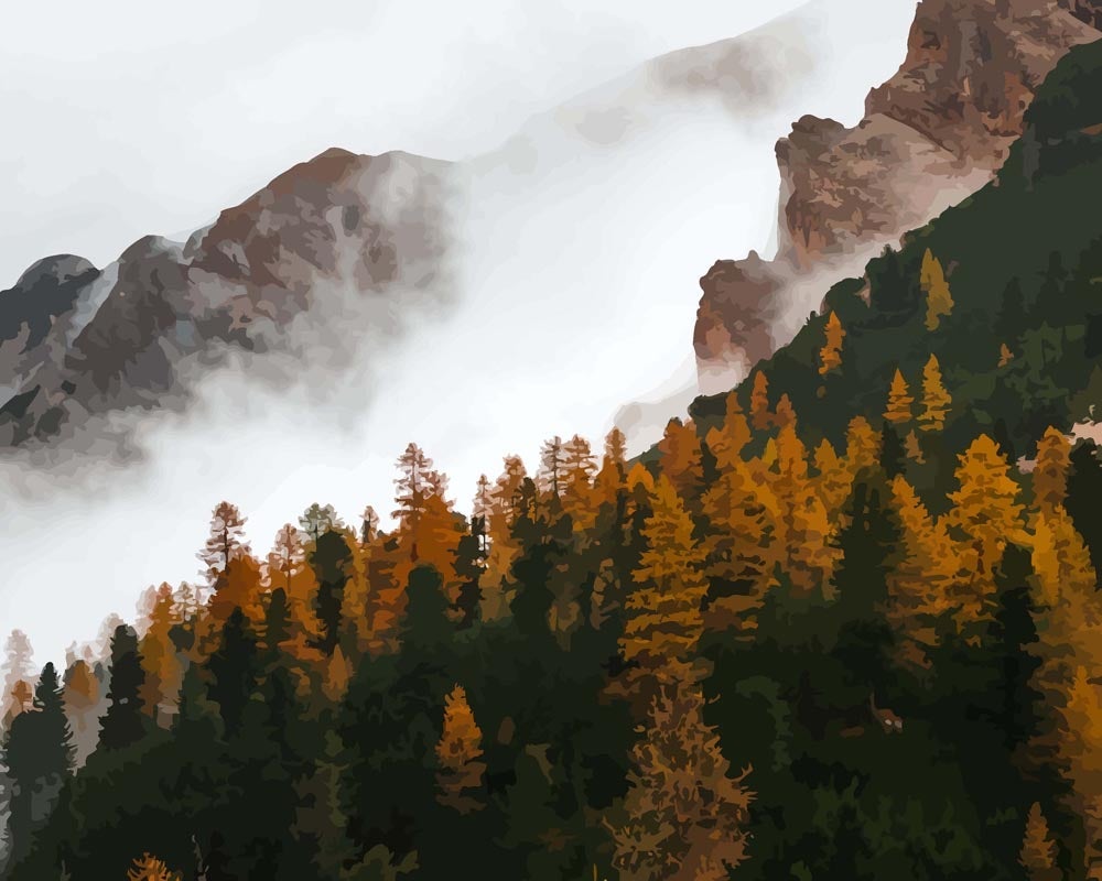Autumn Forest Glow | Paint by Numbers - Paint by Numbers Kit