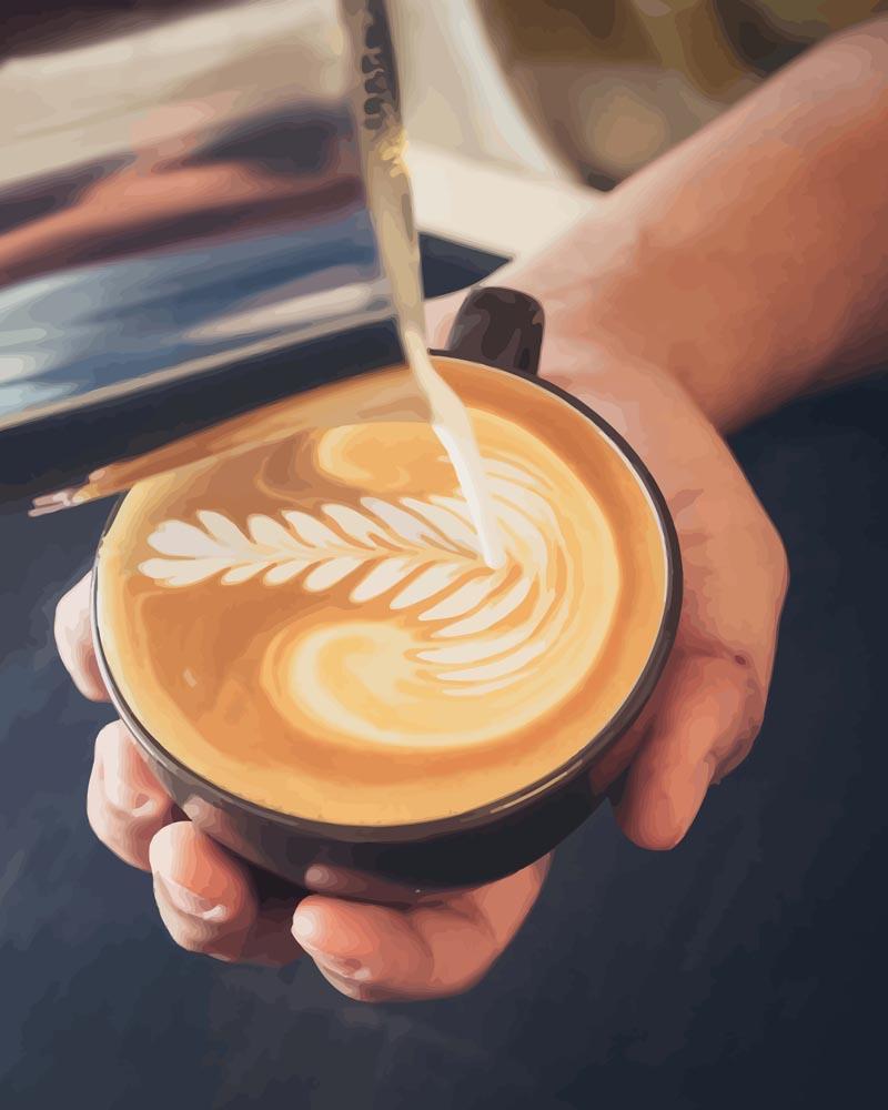 Creamy Coffee Moment | Paint by Numbers - Paint by Numbers Kit
