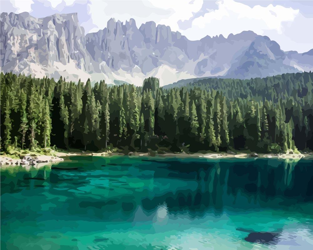 Mountain Reflection | Paint by Numbers - Paint by Numbers Kit