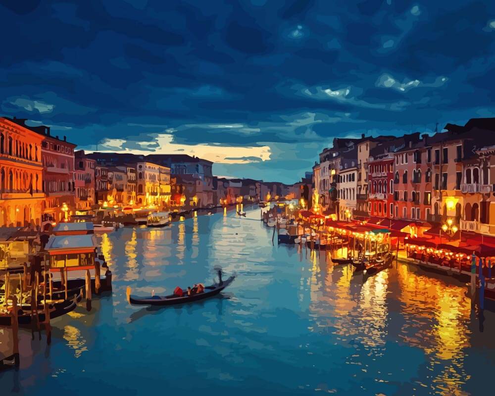 Nighttime Venice | Paint by Numbers - Paint by Numbers Kit