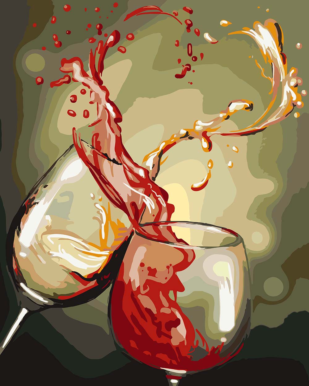 Refined Wine Elegance - Paint by Numbers Kit