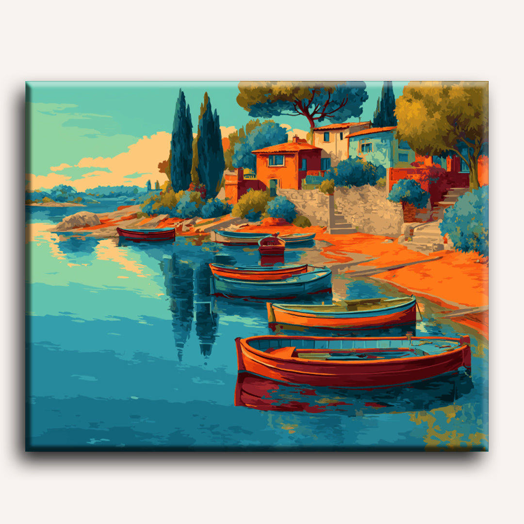 Mediterranean Village Scene - Detail 2
