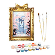 Cherry Blossom Charm: Doorway Delight - Paint by Numbers Kit