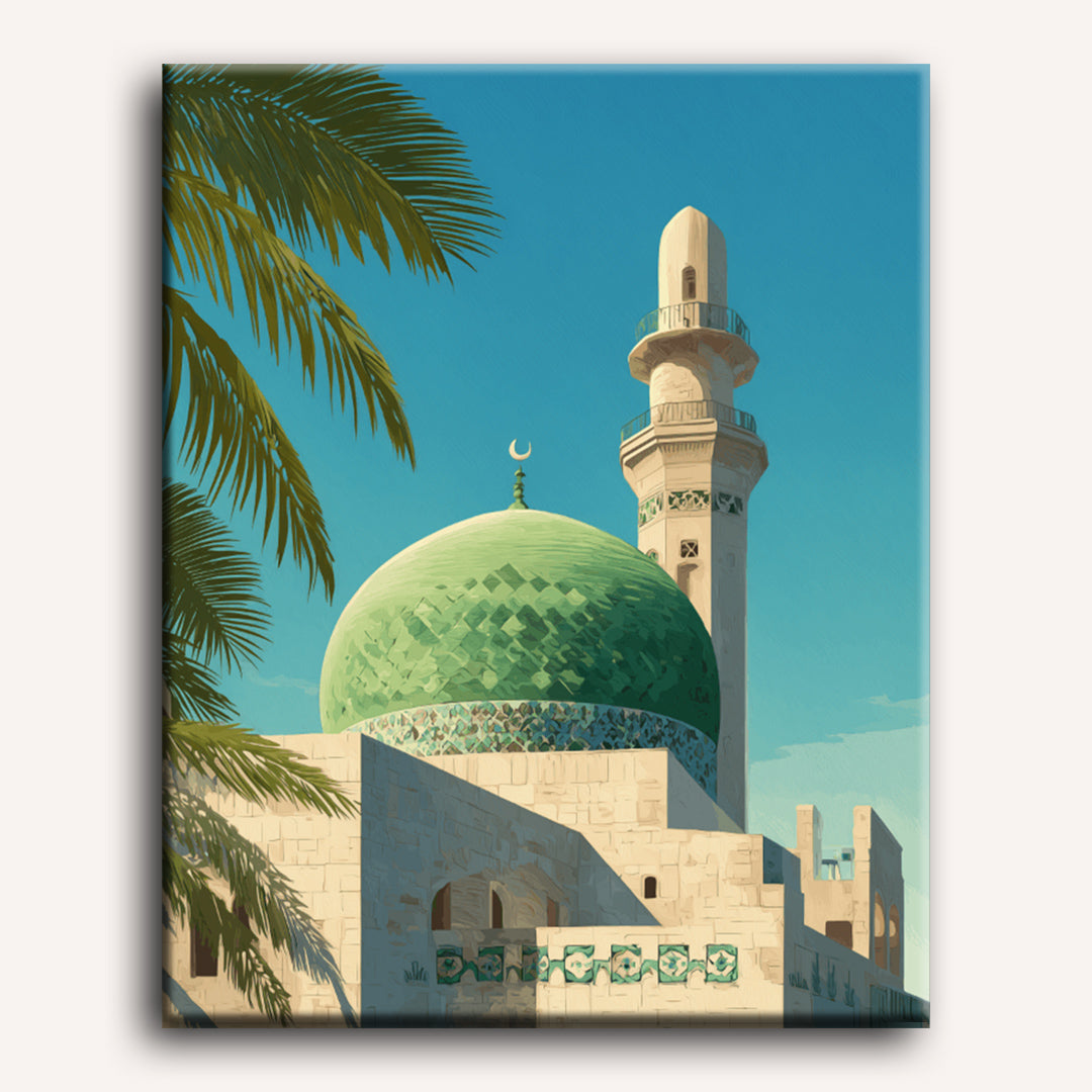 Sacred Mosque at Dusk - Detail 2