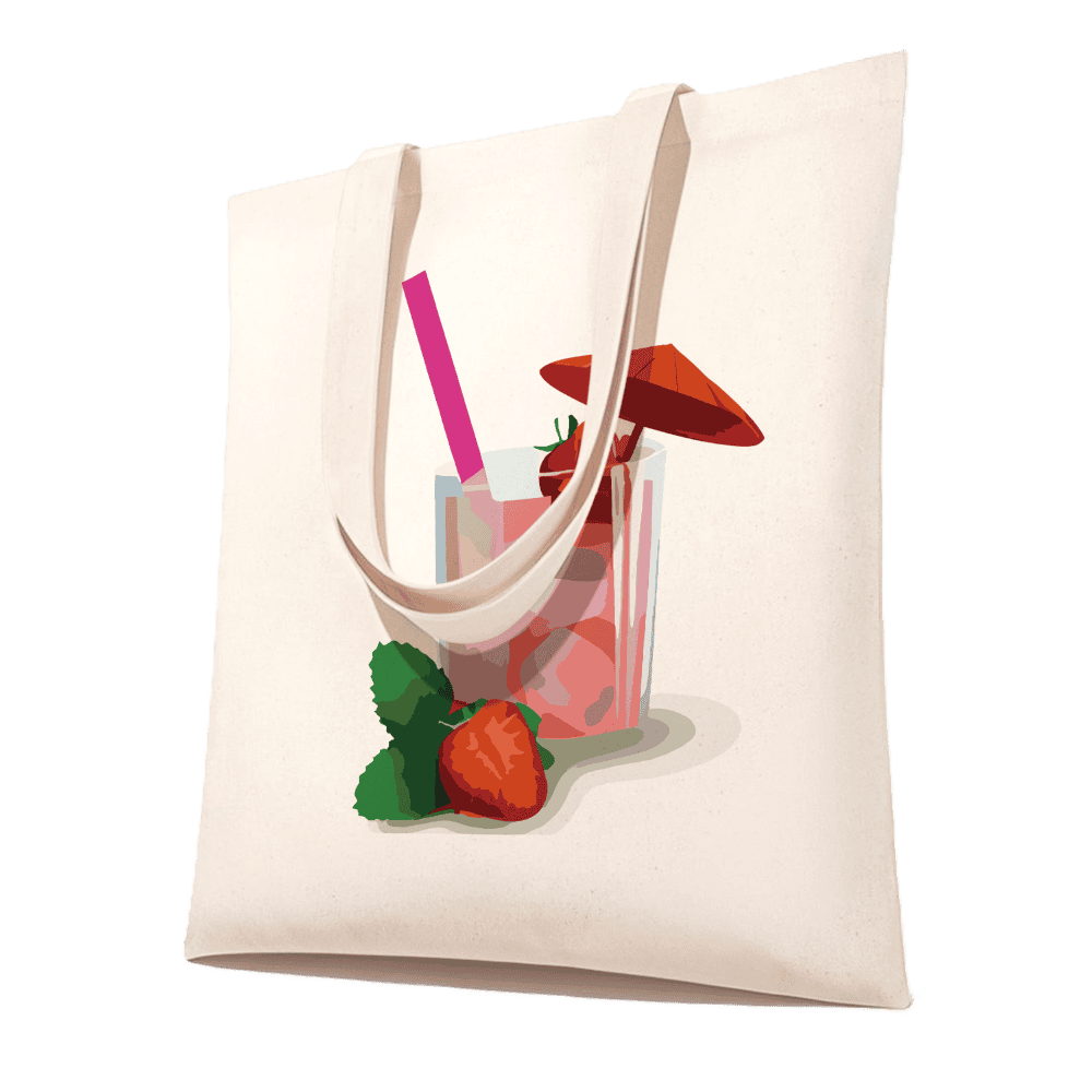 Strawberry Daiquiri Tote – Paint & Sip - Paint by Numbers Kit