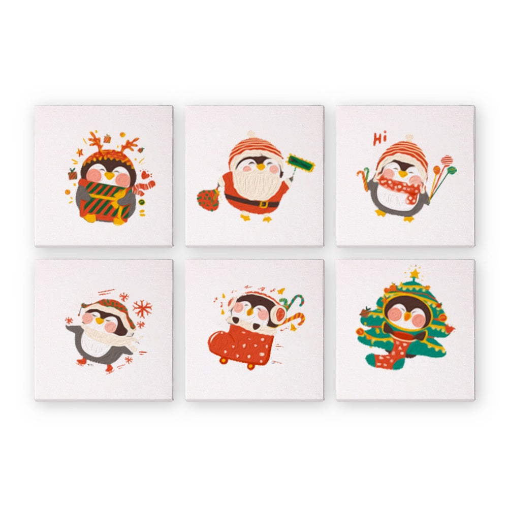 Penguin Holiday Wonderland - Paint by Numbers Kit