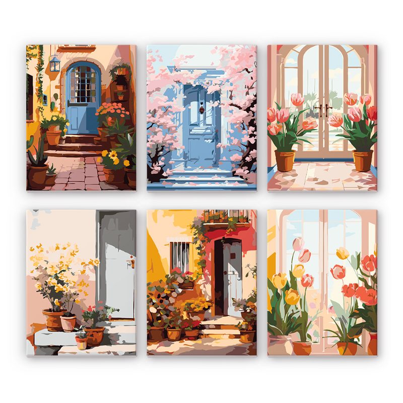 Colorful Doors of Joy Set - Paint by Numbers Kit
