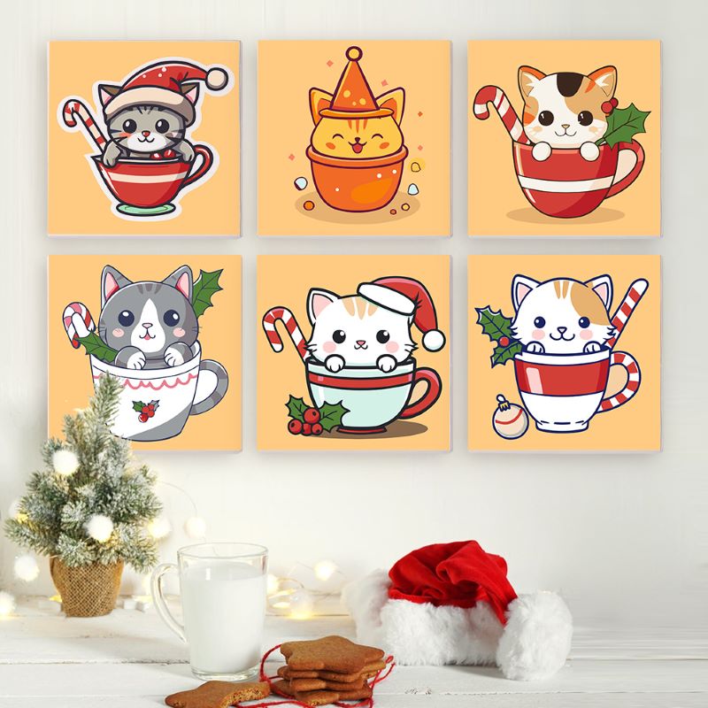 Holiday Cats in Joy - Detail 2
