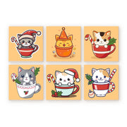 Holiday Cats in Joy - Paint by Numbers Kit