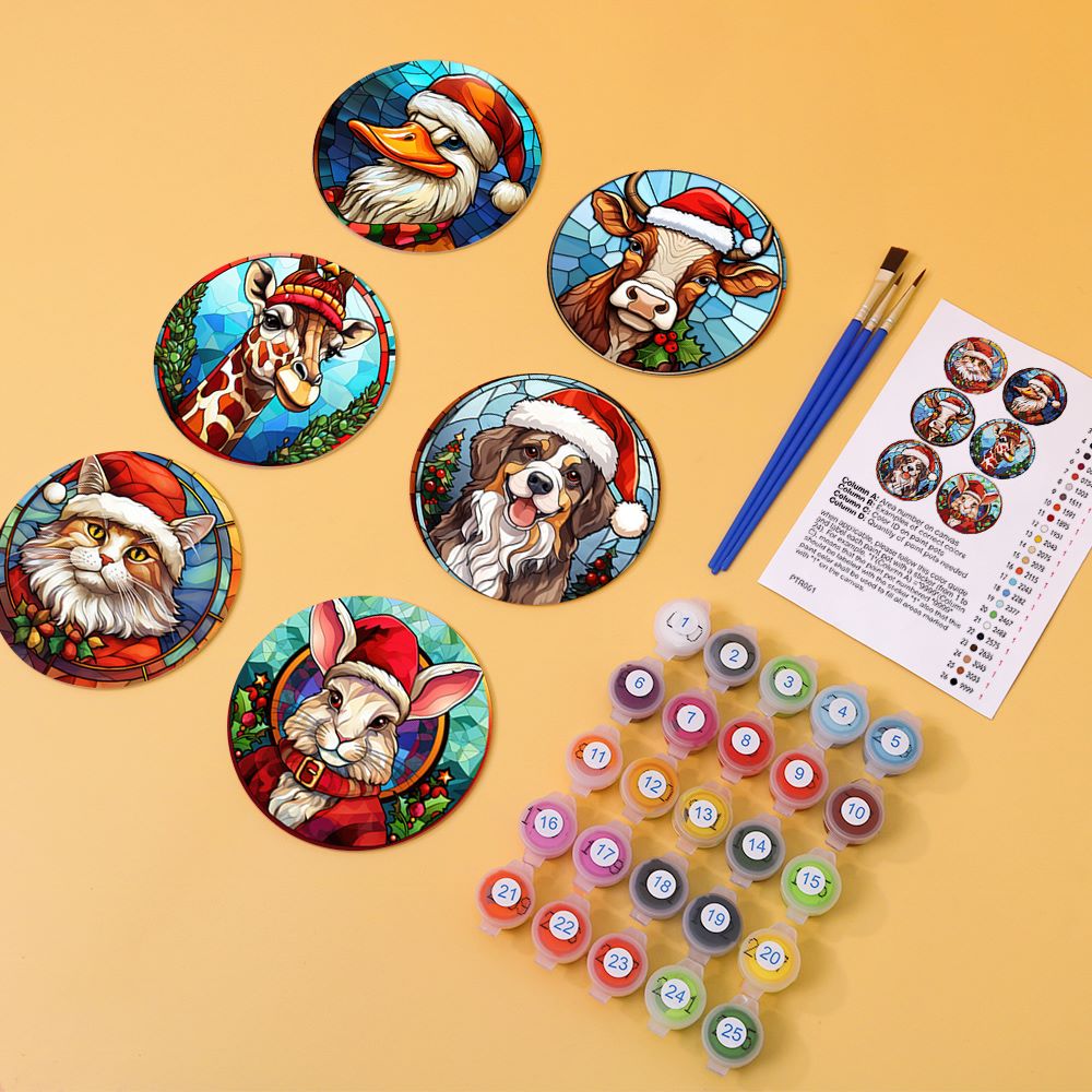 Holiday Coasters - 6-Piece Set - Detail 3