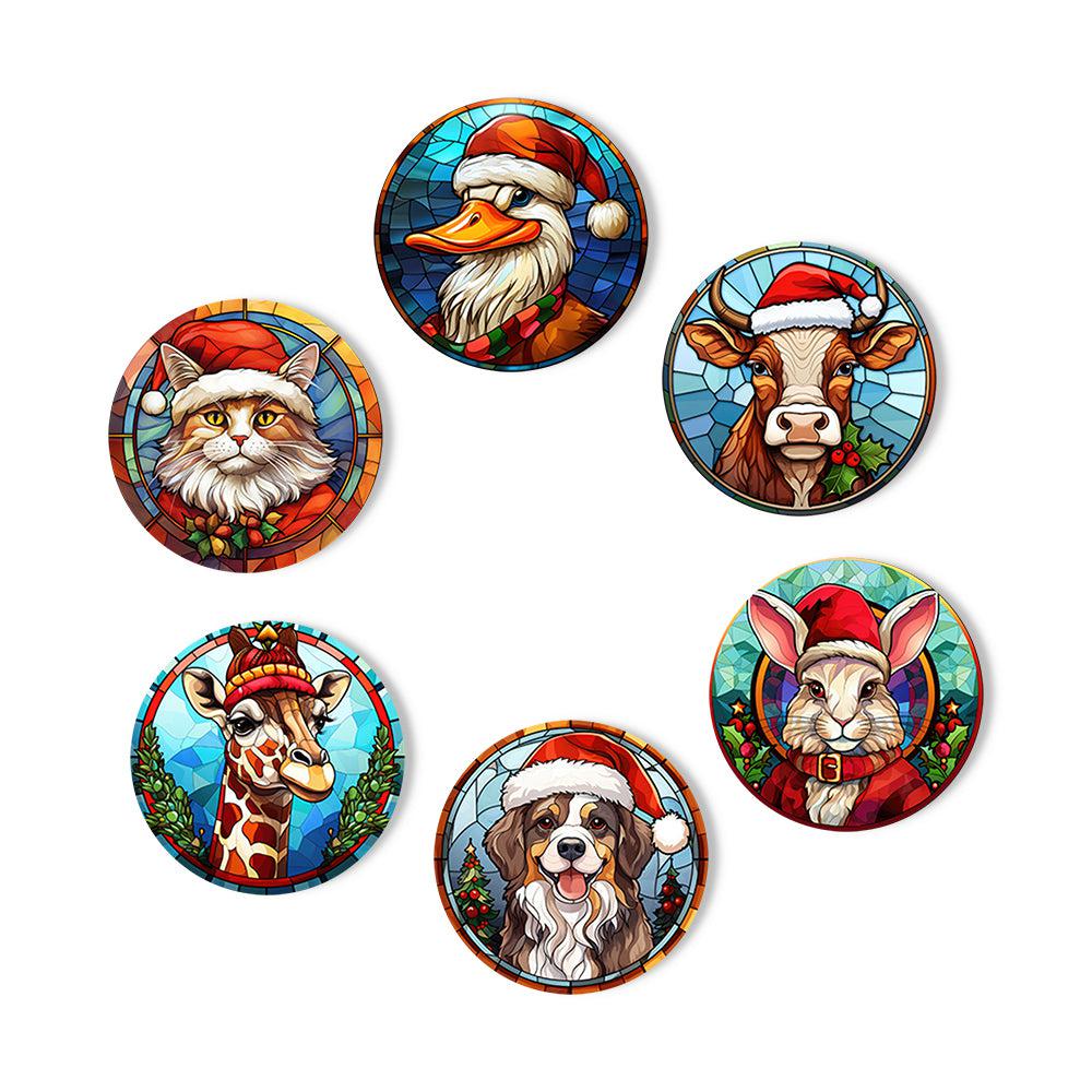 Holiday Coasters - 6-Piece Set - Paint by Numbers Kit