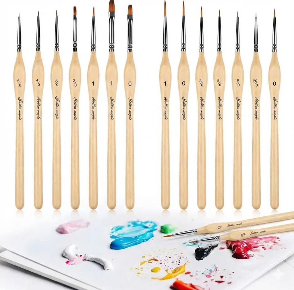 Elegant Brush Collection – 15 Pieces - Paint by Numbers Kit