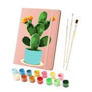 Cactus Bliss: Paint by Numbers Notebook - Paint by Numbers Kit