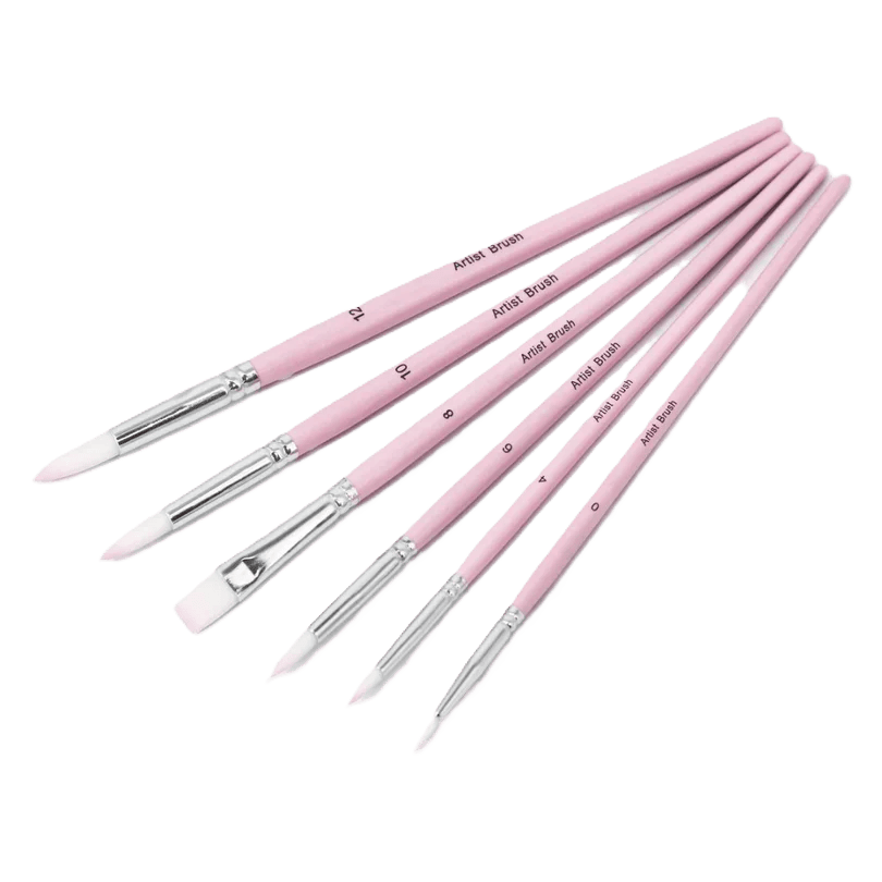 Rose Quartz Pink Brush Set - Paint by Numbers Kit