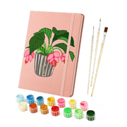 Houseplant Harmony: Paintable Notebook - Paint by Numbers Kit
