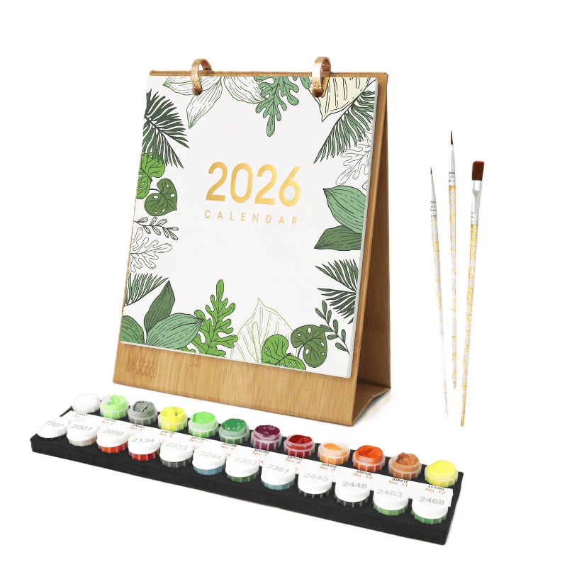 Blooming Days Desk Calendar - Paint by Numbers Kit