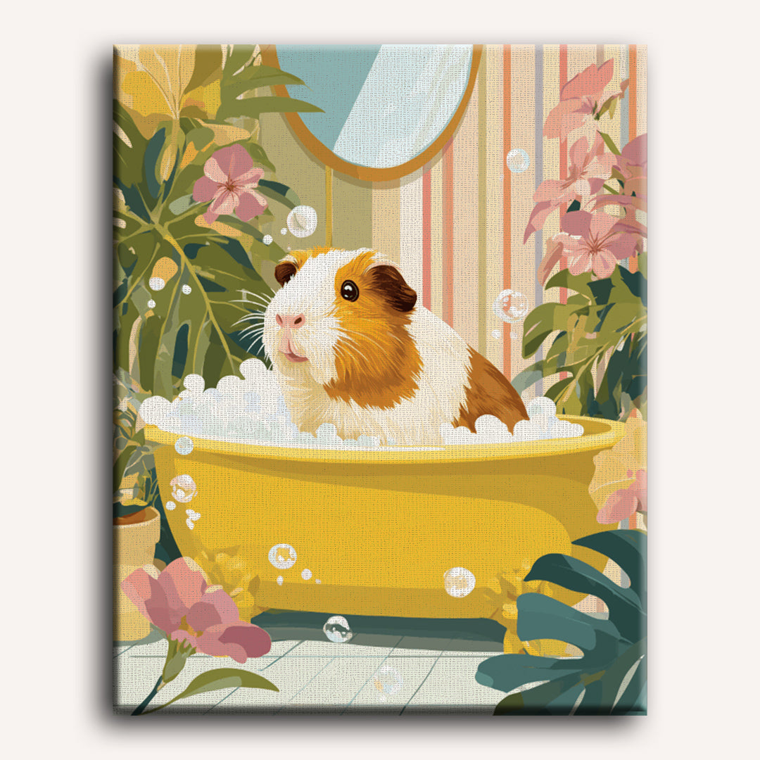 Bubbly Pet Bath Time | Paint by Number - Detail 2