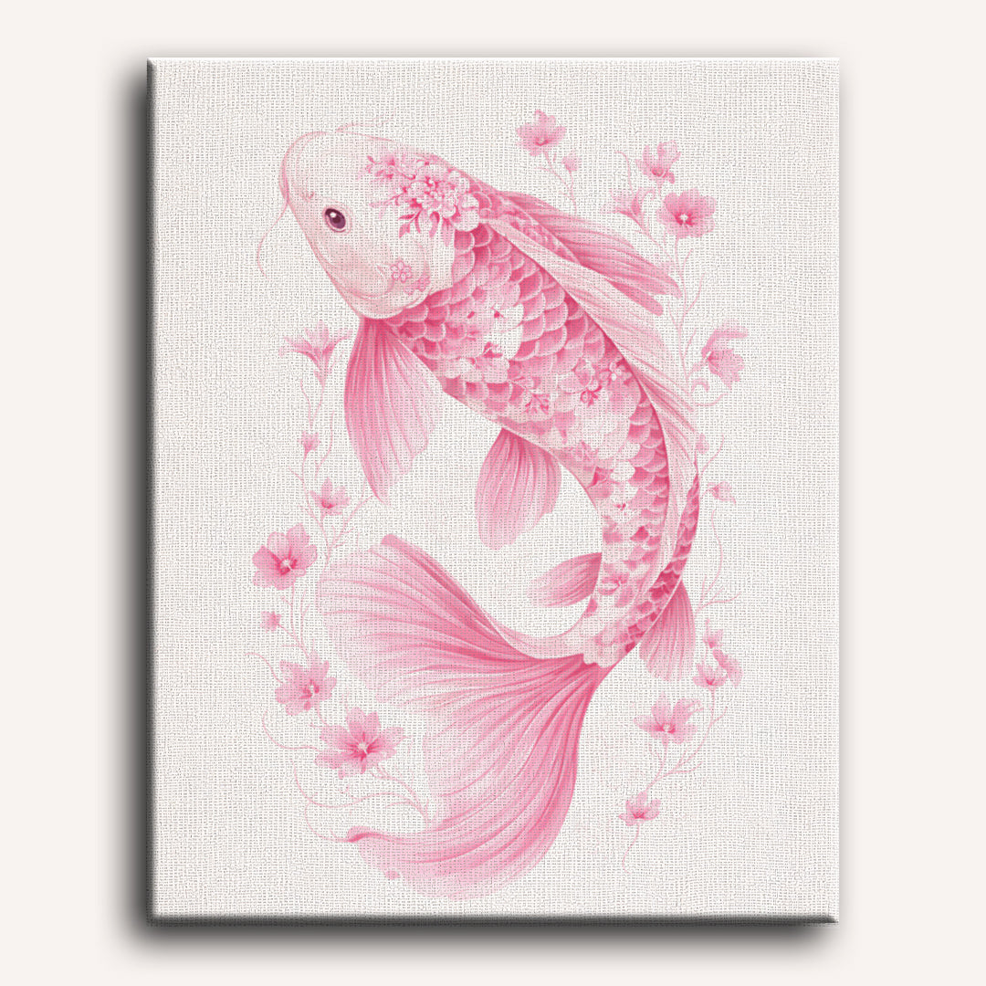 Pink Koi Serenity - Detail 2