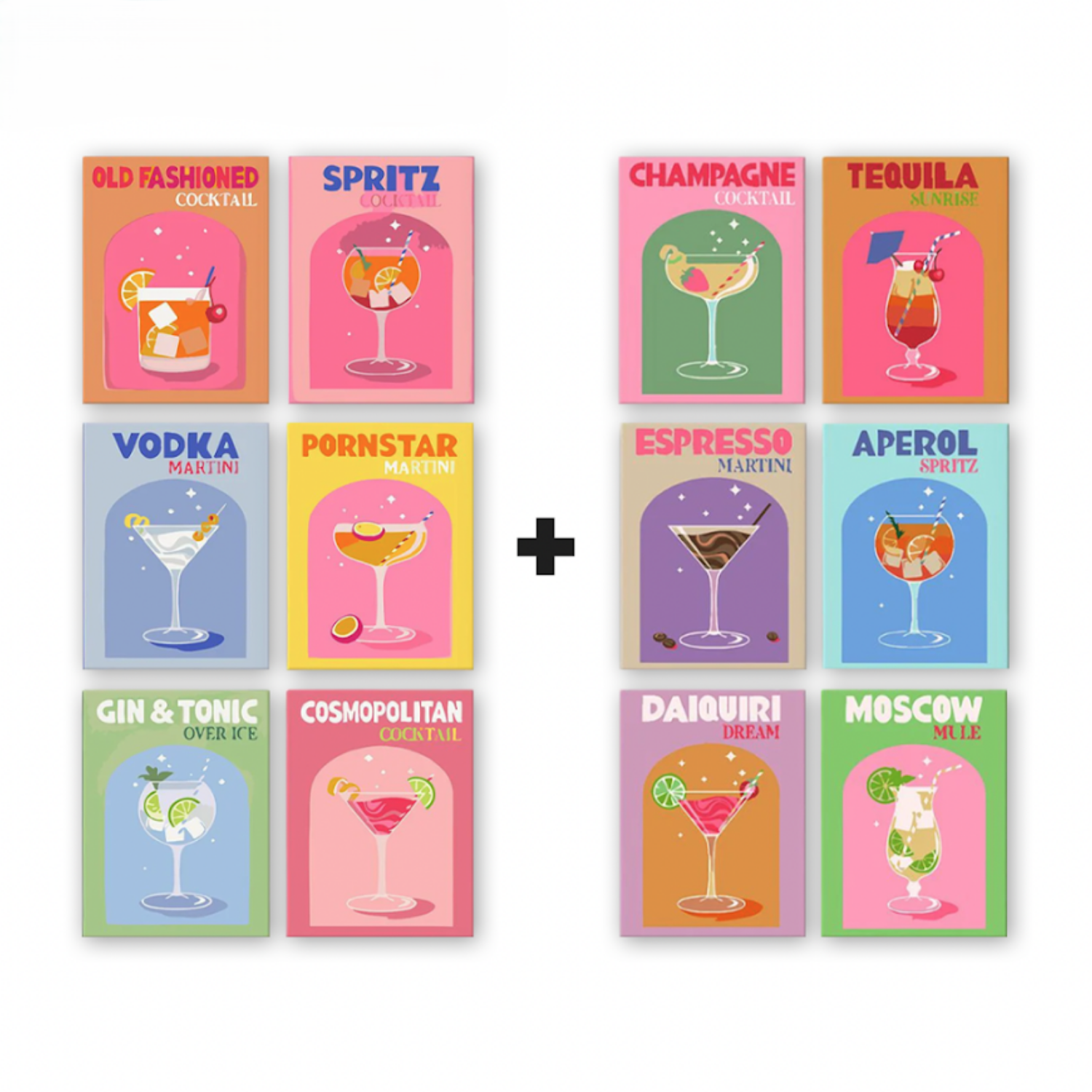 Colorful Cocktail Celebration Bundle - Paint by Numbers Kit