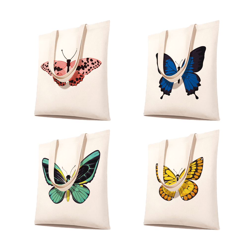 Whimsical Butterflies Tote – 4 Designs - Paint by Numbers Kit