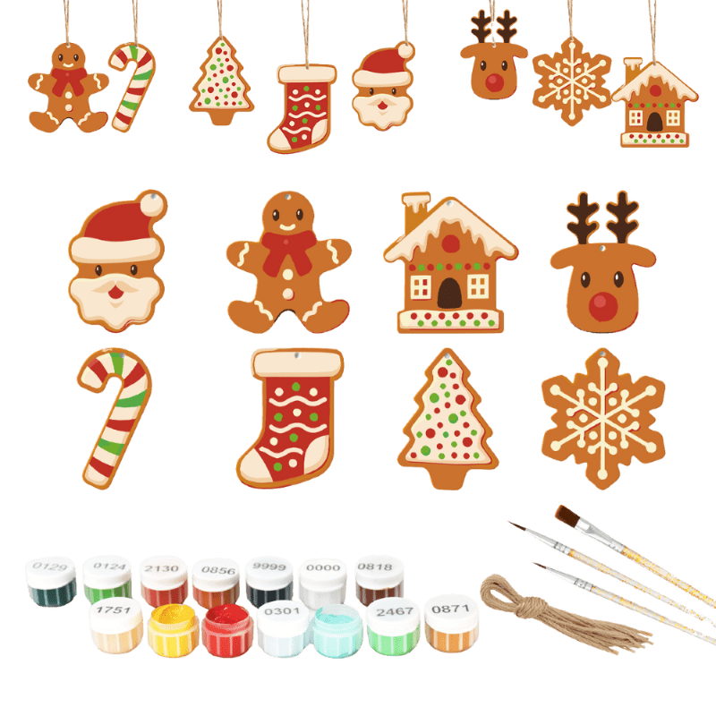 Holiday Cookies & Joy | Hanger Set - Paint by Numbers Kit