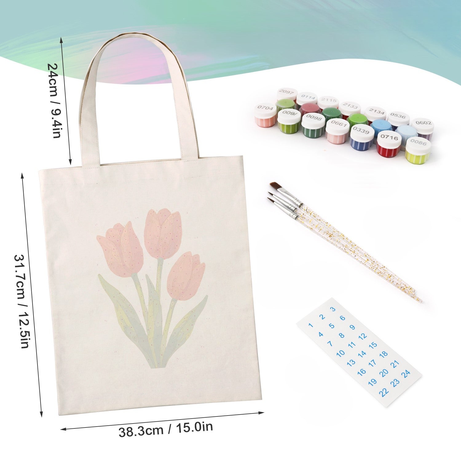 Tulips & Blossoms Tote - Detail 2