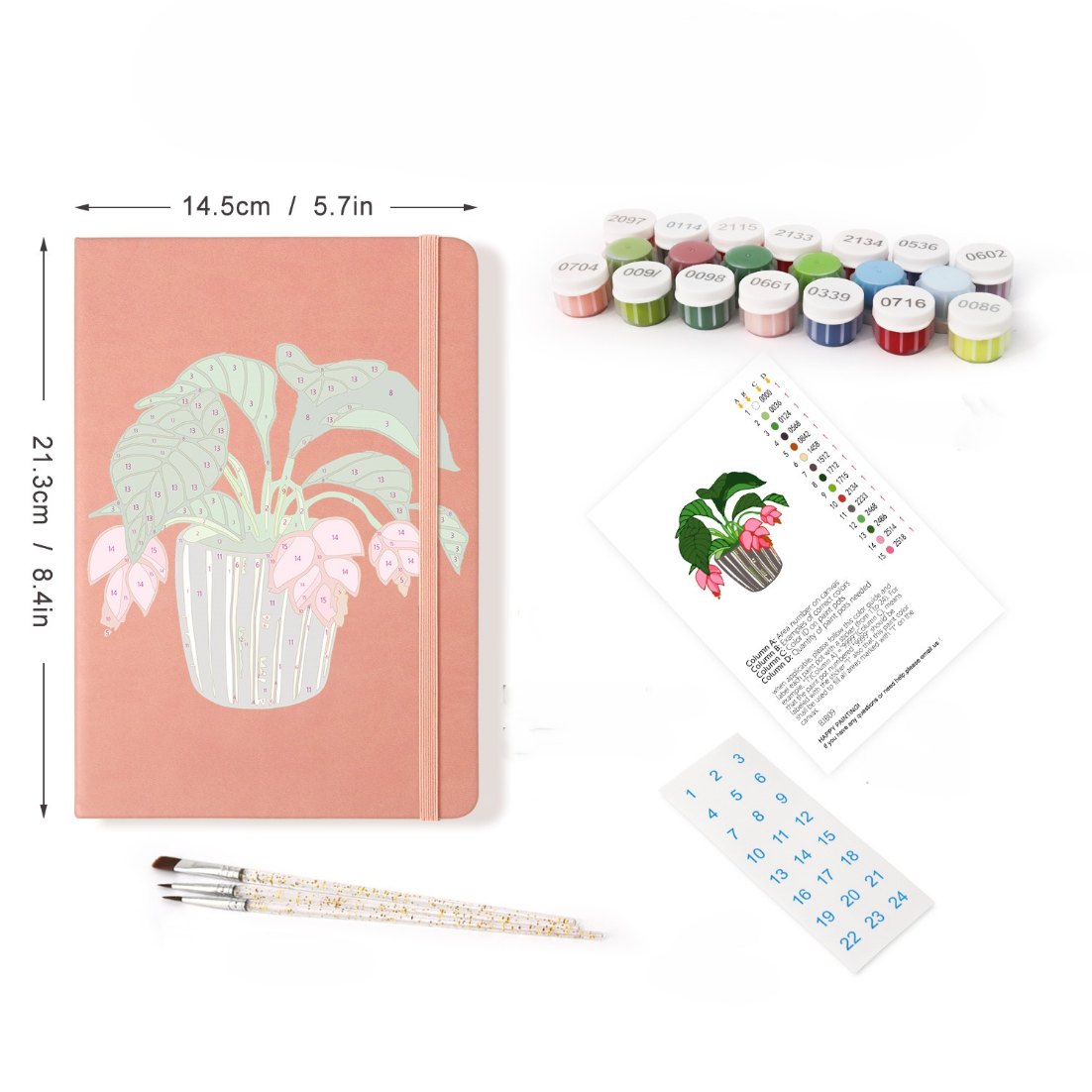 Houseplant Harmony: Paintable Notebook - Detail 3