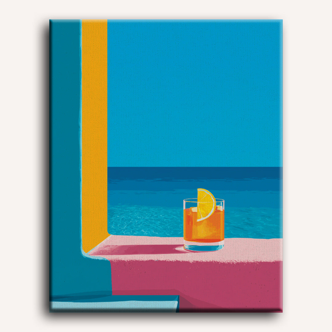 Summer Citrus & Sea Hues | Paint by Number - Detail 2